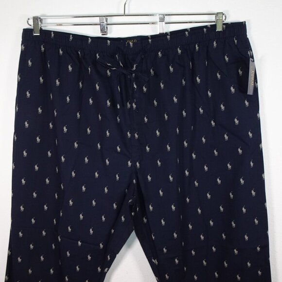 Polo Ralph Lauren Pajama Pants Big Men's Size 4XT Blue Lounge Leisure Logo - Picture 2 of 11